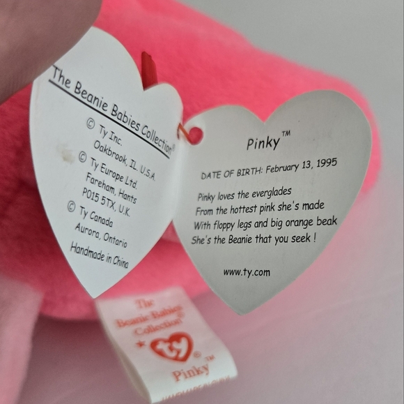 Ty Flamingo Plush Toy 1995 - Picture 4 of 5